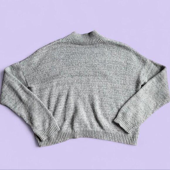 Cloud Chaser Grey Knit Sweater with Floral & Butterfly Embroidery – Size Large - Picture 3 of 6